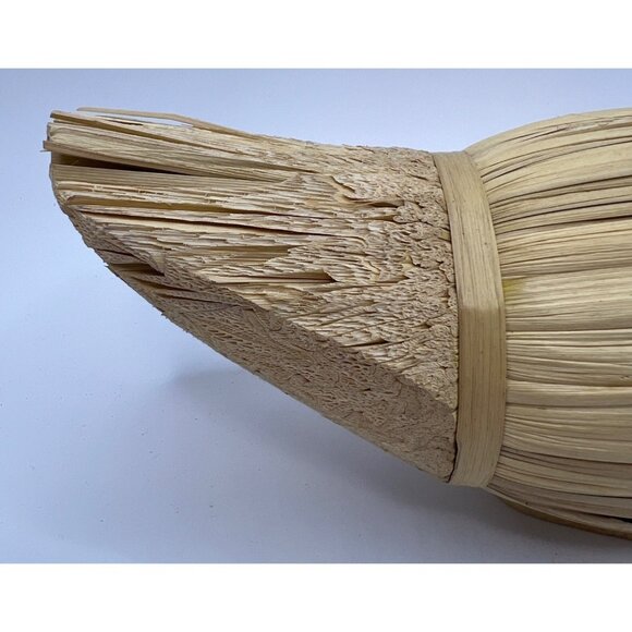 Mallard Duck Decoy Home Decor Natural Bamboo/ Reed/ Straw & Wood - Picture 4 of 8